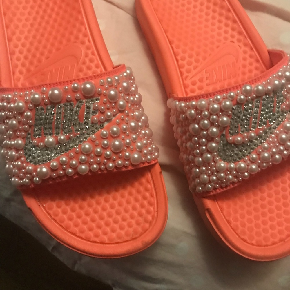Bling Nike slides